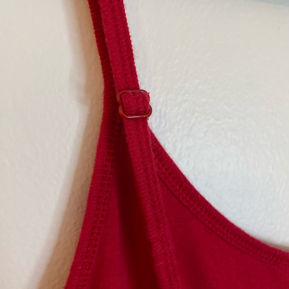 Faded Glory Organic cotton Red Slim Camisole Tank Top size large - Picture 4 of 7